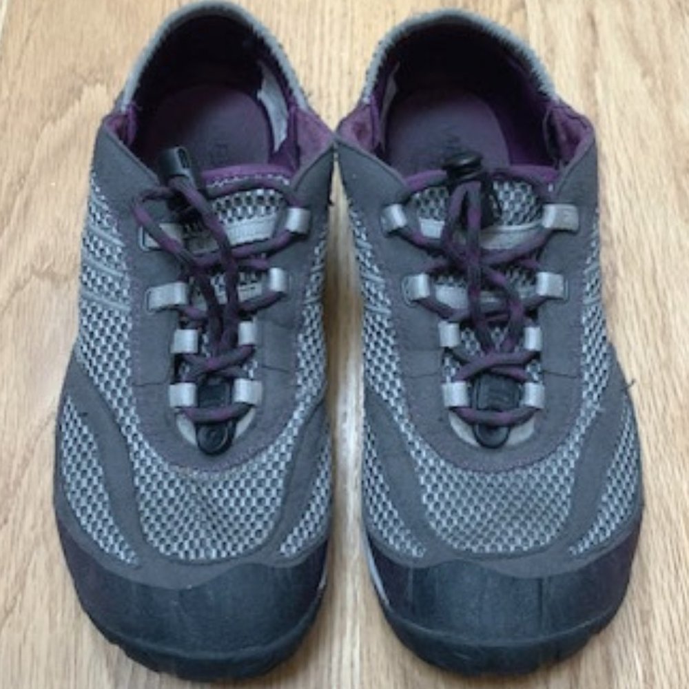 Women's MERRELL BAREFOOT Pace Glove Dark Shadow Gray Running Shoes sz 9